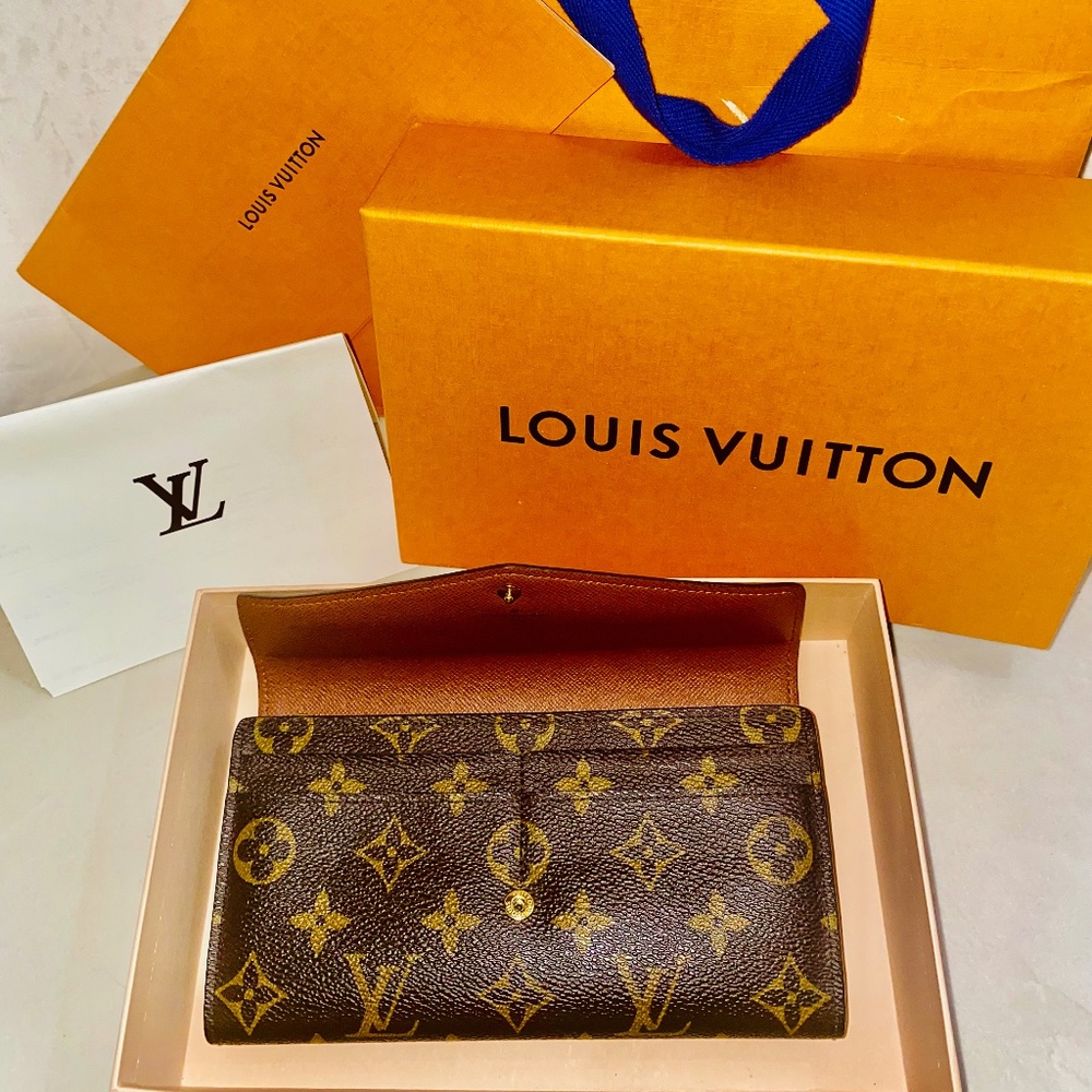 Louis Vuitton Monogram Brown and Gold Holder